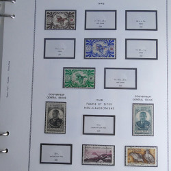 Collection timbres de Nouvelle Calédonie 1892-1948 oblitérés en album Moc.