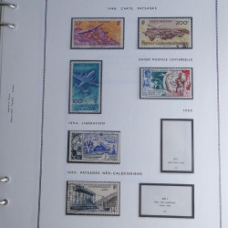 Collection timbres de Nouvelle Calédonie 1892-1948 oblitérés en album Moc.