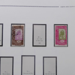 Collection timbres de Comores - Cote des Somalis oblitérés en album Moc.