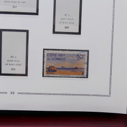 Collection timbres de Comores - Cote des Somalis oblitérés en album Moc.