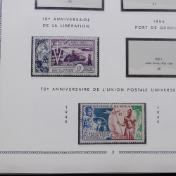 Collection timbres de Comores - Cote des Somalis oblitérés en album Moc.