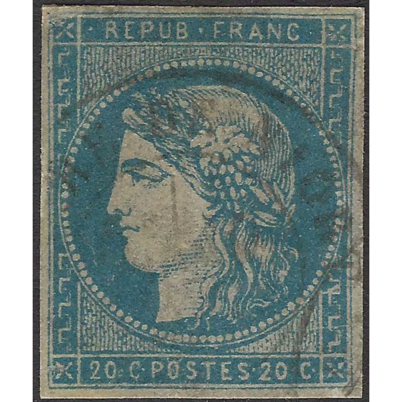 Bordeaux timbre de France N°44B oblitéré.