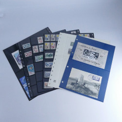 Vrac philatélique de timbres du monde neufs et oblitérés en un carton.