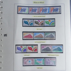 Vrac philatélique de timbres du monde neufs et oblitérés en un carton.