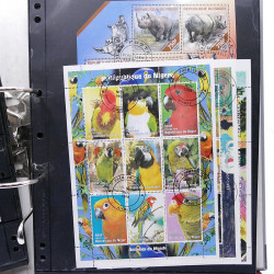 Lot massif de timbres de pays d'expression Française neufs et oblitérés en 2 albums.