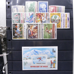 Lot massif de timbres de pays d'expression Française neufs et oblitérés en 2 albums.