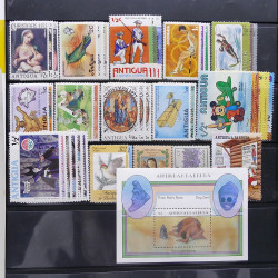 Lot massif de timbres d'Amérique du sud et centrale neufs et oblitérés en un album.