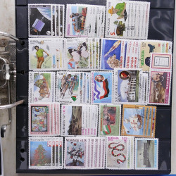 Lot massif de timbres d'Amérique du sud et centrale neufs et oblitérés en un album.