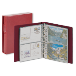 Album Classic Lindner avec étui de protection pour cartes postales avec 20 feuilles. (1103K)