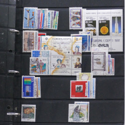 Lot de timbres de France - Monaco - Andorre - Europa neufs et oblitérés en un album.