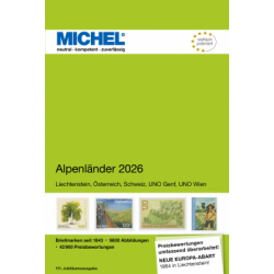 Catalogue de cotation Michel timbres d'Europe région des Alpes 2026.