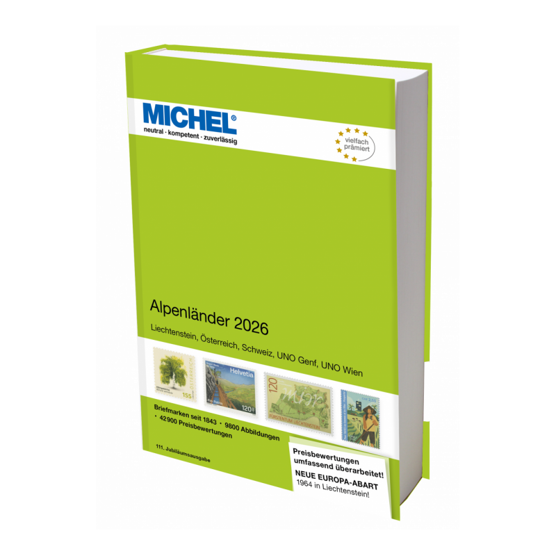 Catalogue de cotation Michel timbres d'Europe région des Alpes 2026.