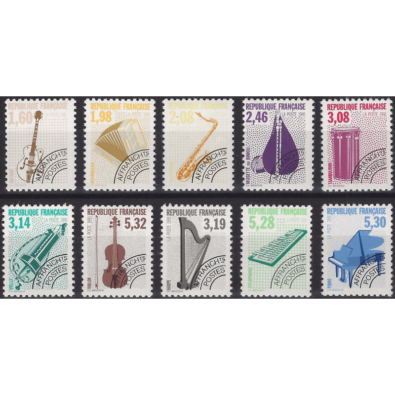 Timbres préoblitérés de France N°213A-223A série neuf**.