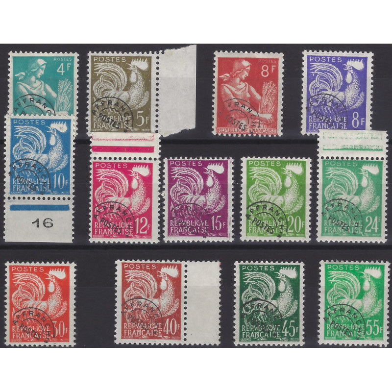Timbres préoblitérés de France N°106-118 série neuf**.