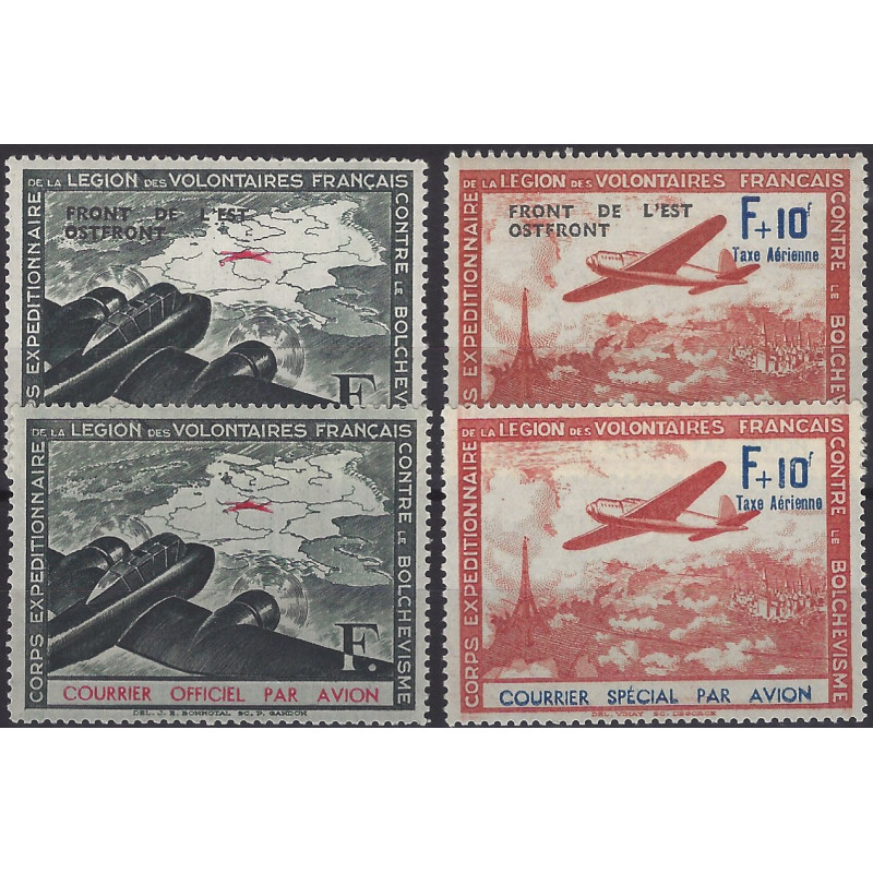 LVF timbres de France N°2-5 série neuf**.