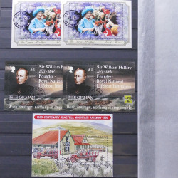 Lot de timbres d'Île de Man oblitérés en un album.