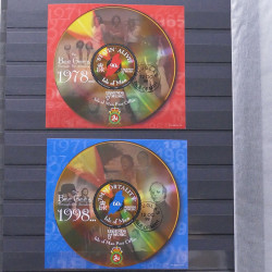 Lot de timbres d'Île de Man oblitérés en un album.