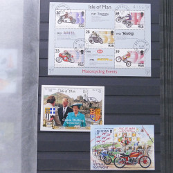 Lot de timbres d'Île de Man oblitérés en un album.