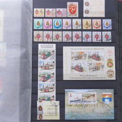 Lot de timbres d'Île de Man oblitérés en un album.