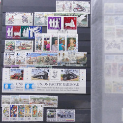 Lot de timbres d'Île de Man oblitérés en un album.