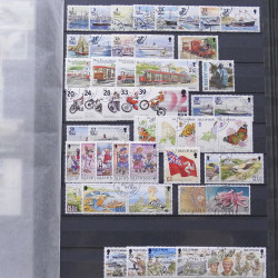 Lot de timbres d'Île de Man oblitérés en un album.