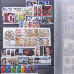 Lot de timbres d'Île de Man oblitérés en un album.