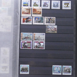 Lot de timbres d'Île de Man oblitérés en un album.