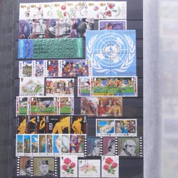 Lot de timbres d'Alderney et Guernesey oblitérés en un album.