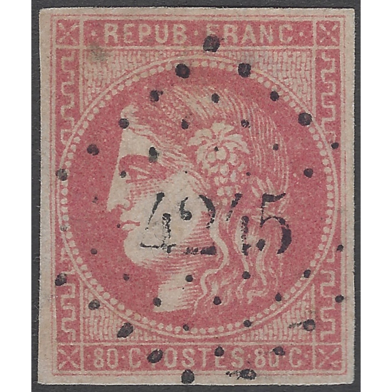 Bordeaux timbre de France N°49a oblitéré LPC 4245.