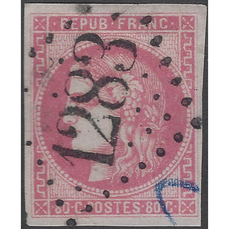 Bordeaux timbre de France N°49 oblitéré LGC 1283.