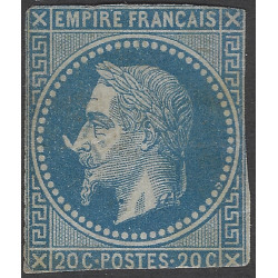 Empire dentelé timbre de France N°29Bb à la corne neuf*.