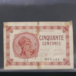 Lot de 15 billets de banque anciens de France en un album.