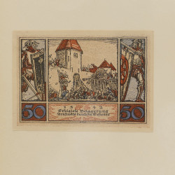 Lot de 50 billets de banque locales allemandes en un album.