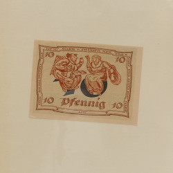 Lot de 50 billets de banque locales allemandes en un album.