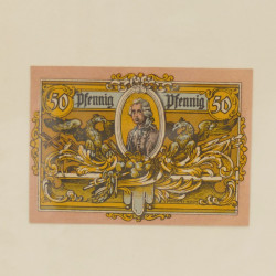 Lot de 50 billets de banque locales allemandes en un album.