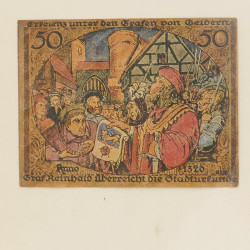 Lot de 50 billets de banque locales allemandes en un album.