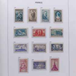 Collection timbres de France 1932-1955 neufs** en album DAVO.