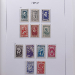Collection timbres de France 1932-1955 neufs** en album DAVO.