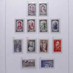 Collection timbres de France 1932-1955 neufs** en album DAVO.