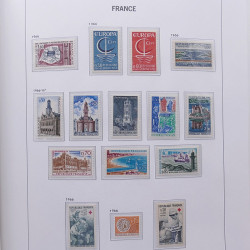 Collection timbres de France 1955-1978 neufs** en album DAVO.