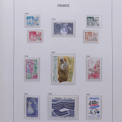 Collection timbres de France 1978-1992 neufs** en album DAVO.