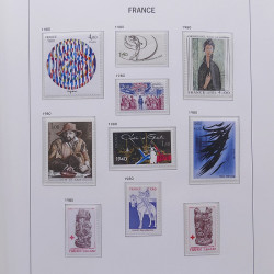 Collection timbres de France 1978-1992 neufs** en album DAVO.