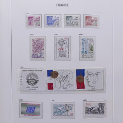 Collection timbres de France 1978-1992 neufs** en album DAVO.