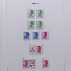 Collection timbres de France 1978-1992 neufs** en album DAVO.