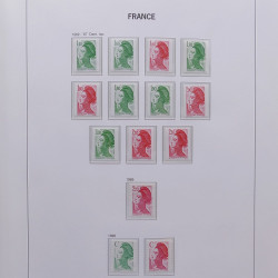 Collection timbres de France 1978-1992 neufs** en album DAVO.
