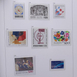 Collection timbres de France 1978-1992 neufs** en album DAVO.