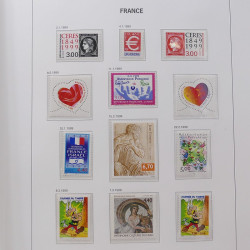 Collection timbres de France 1999-2003 neufs** en album DAVO.