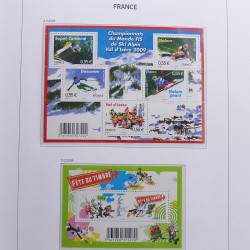 Collection timbres de France 2008-2009 neufs** en album DAVO.