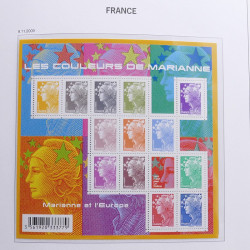 Collection timbres de France 2008-2009 neufs** en album DAVO.