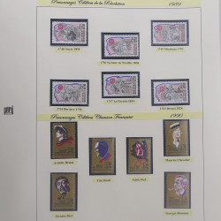 Collection timbres de France Personnages Célèbres 1943-1995 complet en album Safe.